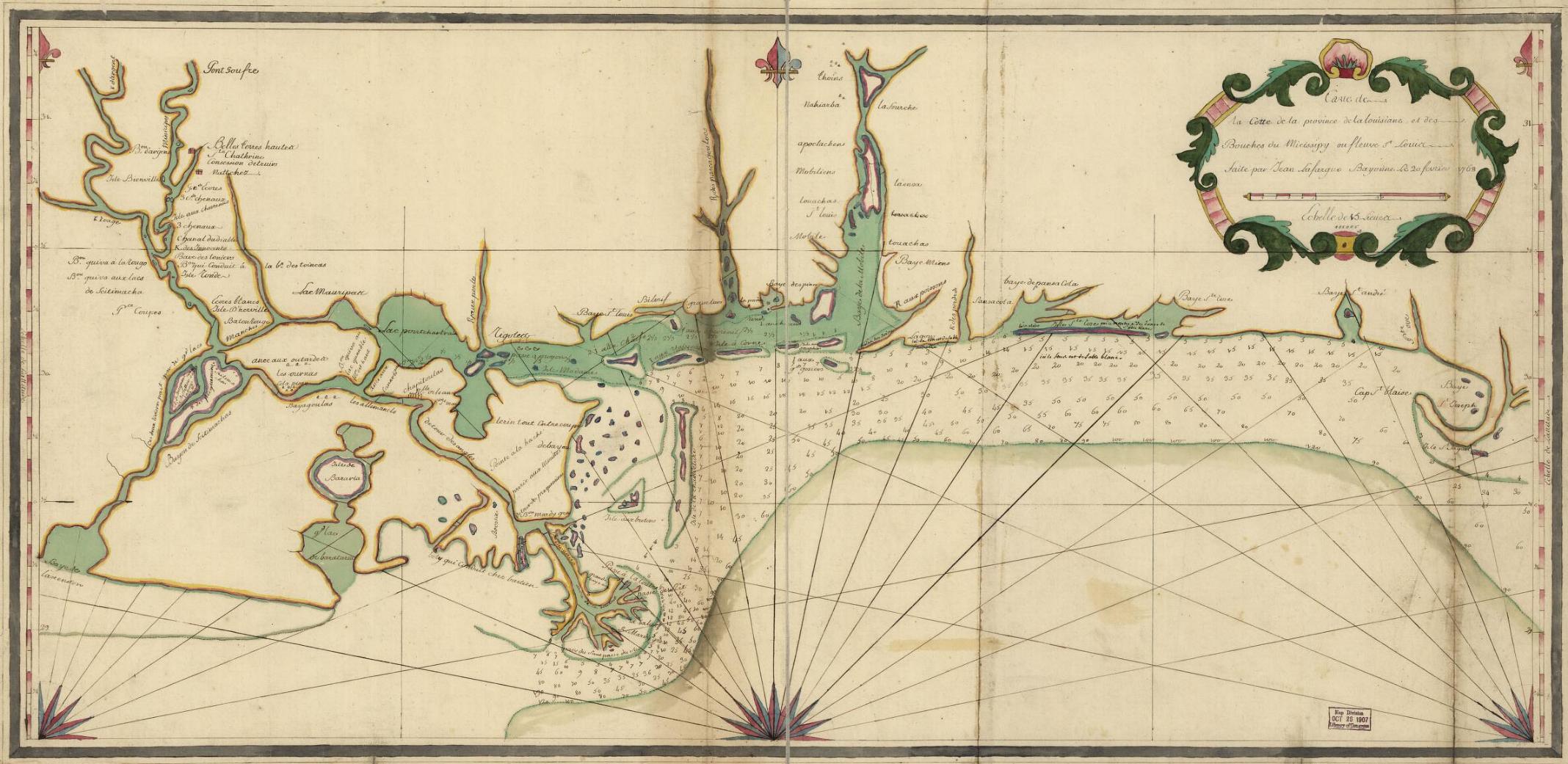 1768 map shows water route from the Lake to the River