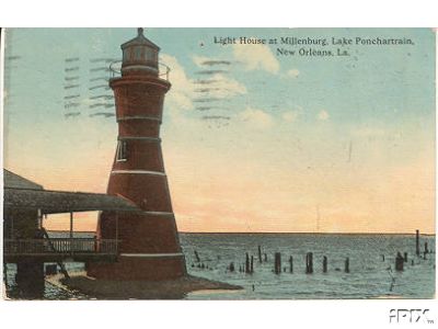 1913 Milneburg Light Postcard