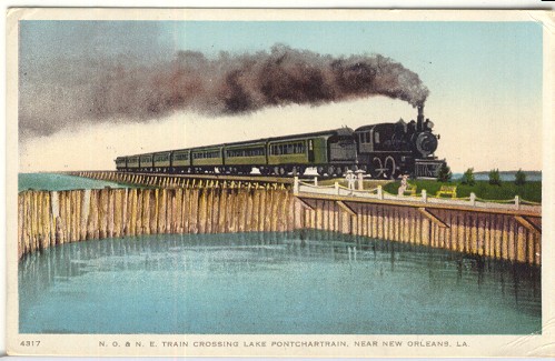 1913 - N. O. & N. E. Railroad Postcard
