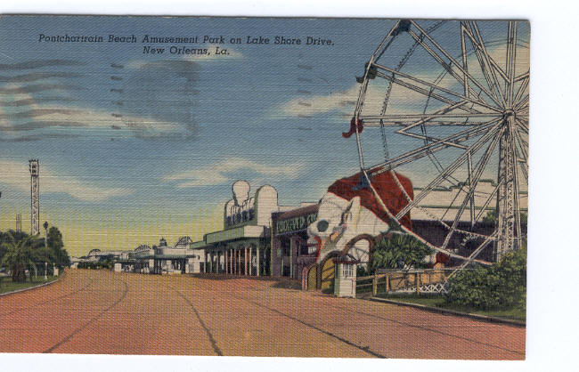 1948 Postcard from the Pontchartrain Beach Amusement Park