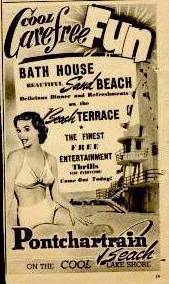 1952 - Pontchartrain Beach Ad -- Cool Carefree Fun