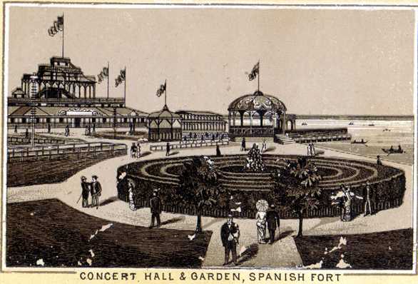 1820s - 1920s - Concert Hall & Garden at Spanish Fort