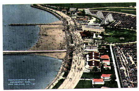 1940 Pontchartrain Beach postcard