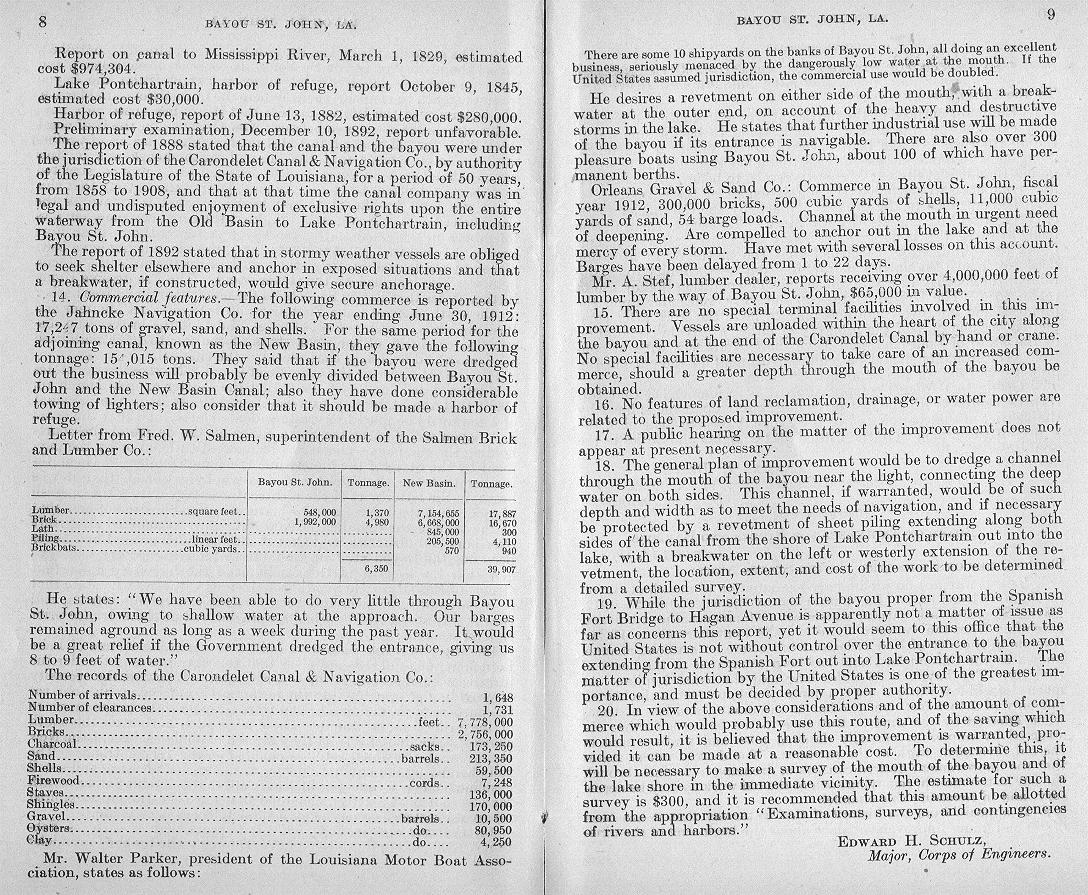 1913 Army Corps Of Engineers chart description