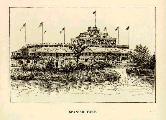 1874 Mark Twain writes about Spanish Fort in Life on the Mississippi