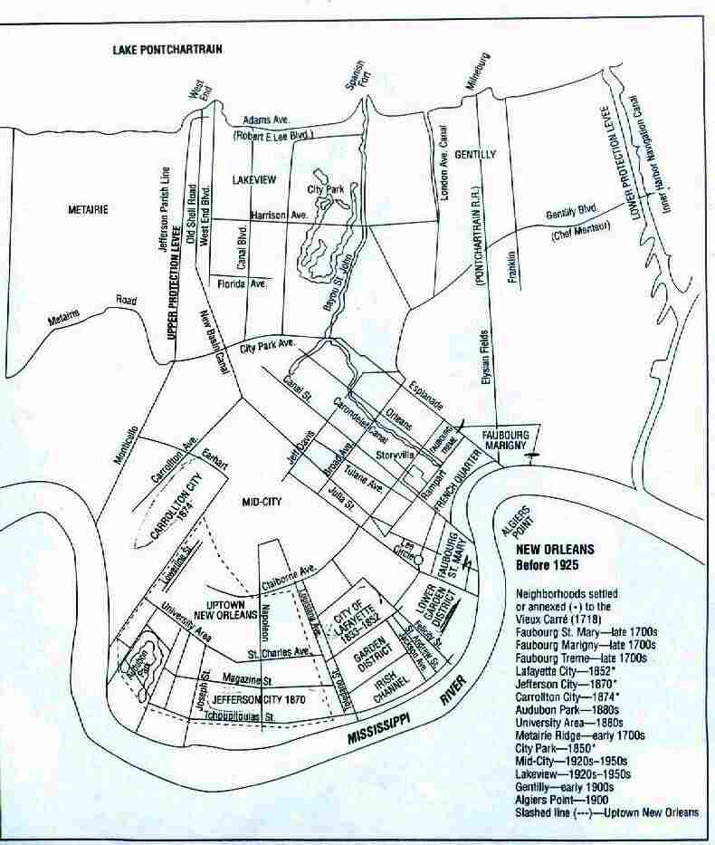 1925 Neighborhoods  Map