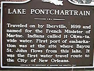1699 - Iberville names Lake Pontchartrain